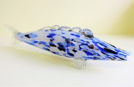 Vintage Murano Glass End of Day Fish Sculpture 38cm Long