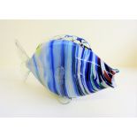 Large Murano Glass End of Day Fish Sculpture 32cm Long