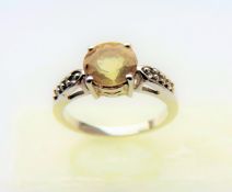 1.8 ct Citrine & Topaz Gemstone Ring in Sterling Silver