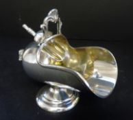 Antique Victorian Silver Plated Sugar Scuttle & Scoop
