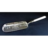 Antique Edwardian Silver Plated Crumb Scoop