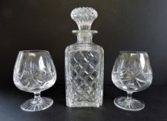 Crystal Decanter & Brandy Glasses Drinks Set