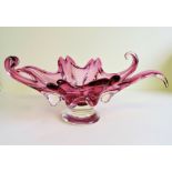 Vintage Muarno Glass Centrepiece Large 43cm Long