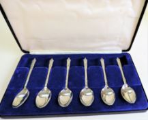 Cased Set 6 Silver Plated Apostle Tea Spoons