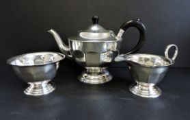 Antique 3 Piece Silver Plated Tea Set