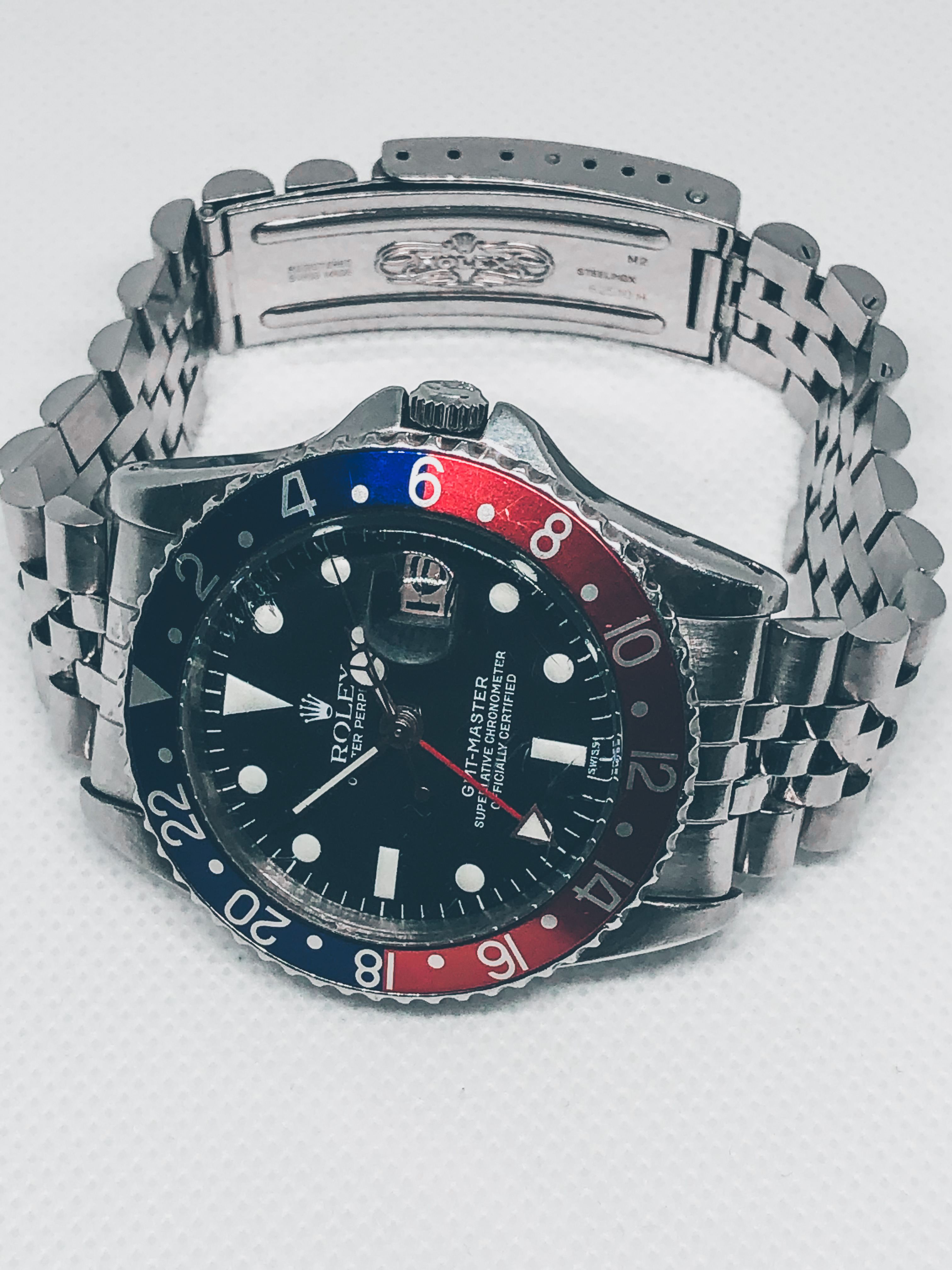 Very Rare 1960 Rolex GMT Master 1675 'Pepsi' On Jubilee Bracelet. - Image 15 of 16