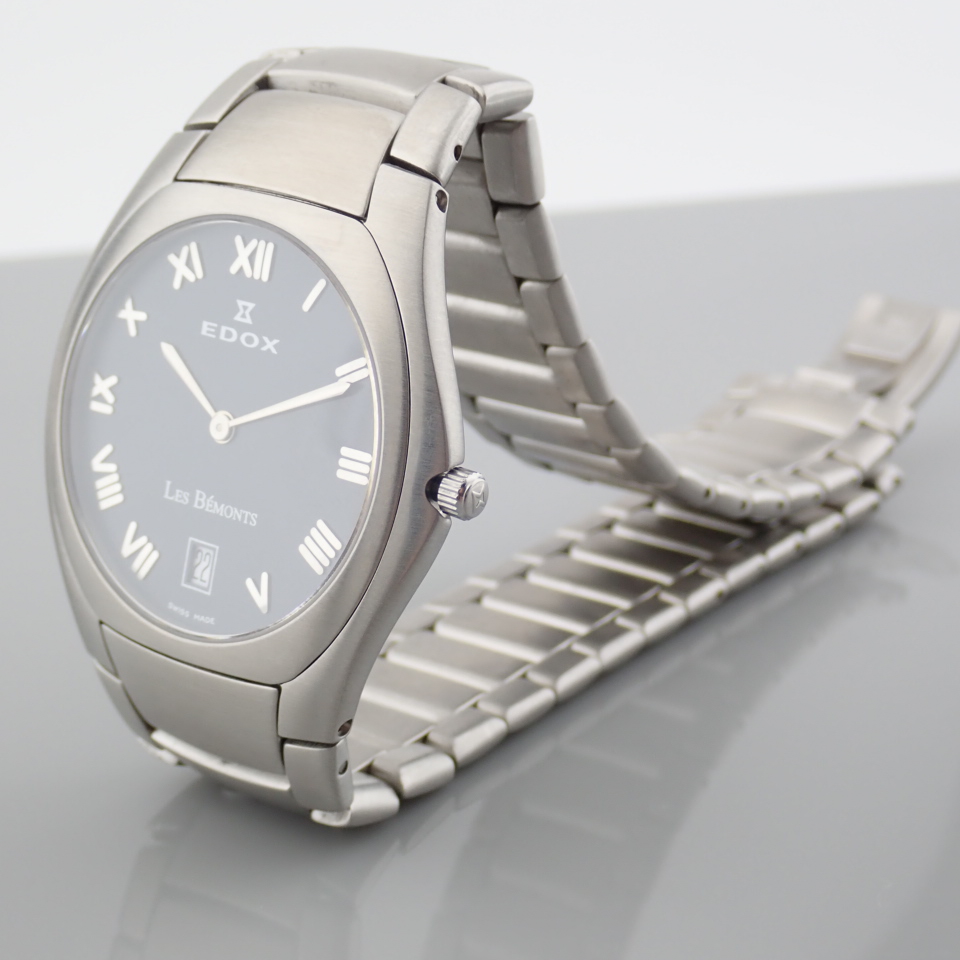 Edox / Date - Date World's Slimmest Calender Movement - Unisex Steel Wrist Watch - Image 11 of 12