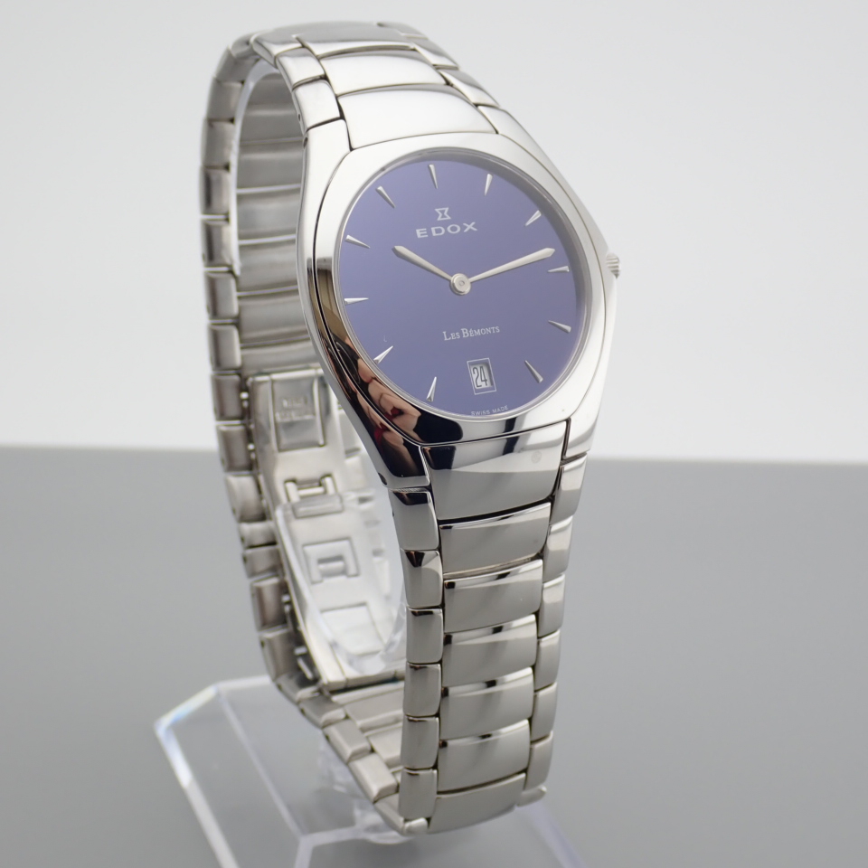 Edox / Date - Date World's Slimmest Calender Movement - Unisex Steel Wrist Watch - Image 9 of 12