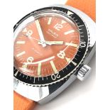 Exceptional Vintage 1960S Gruen Precision Exotic Dial Rotating Bezel Divers Watch