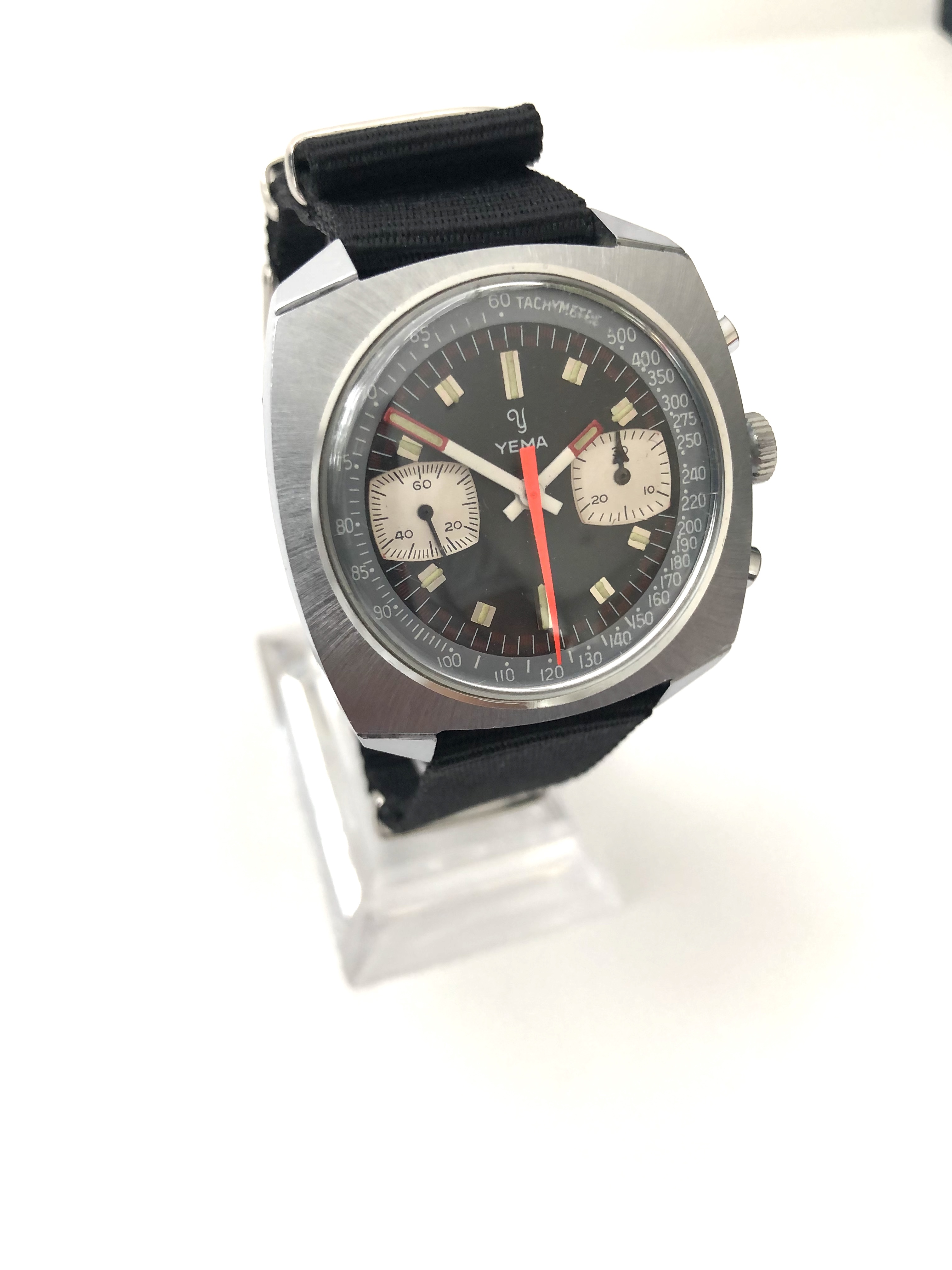 A Rare Find Vintage Yema Panda Dial Chronograph In Amazing Condition - Image 5 of 11