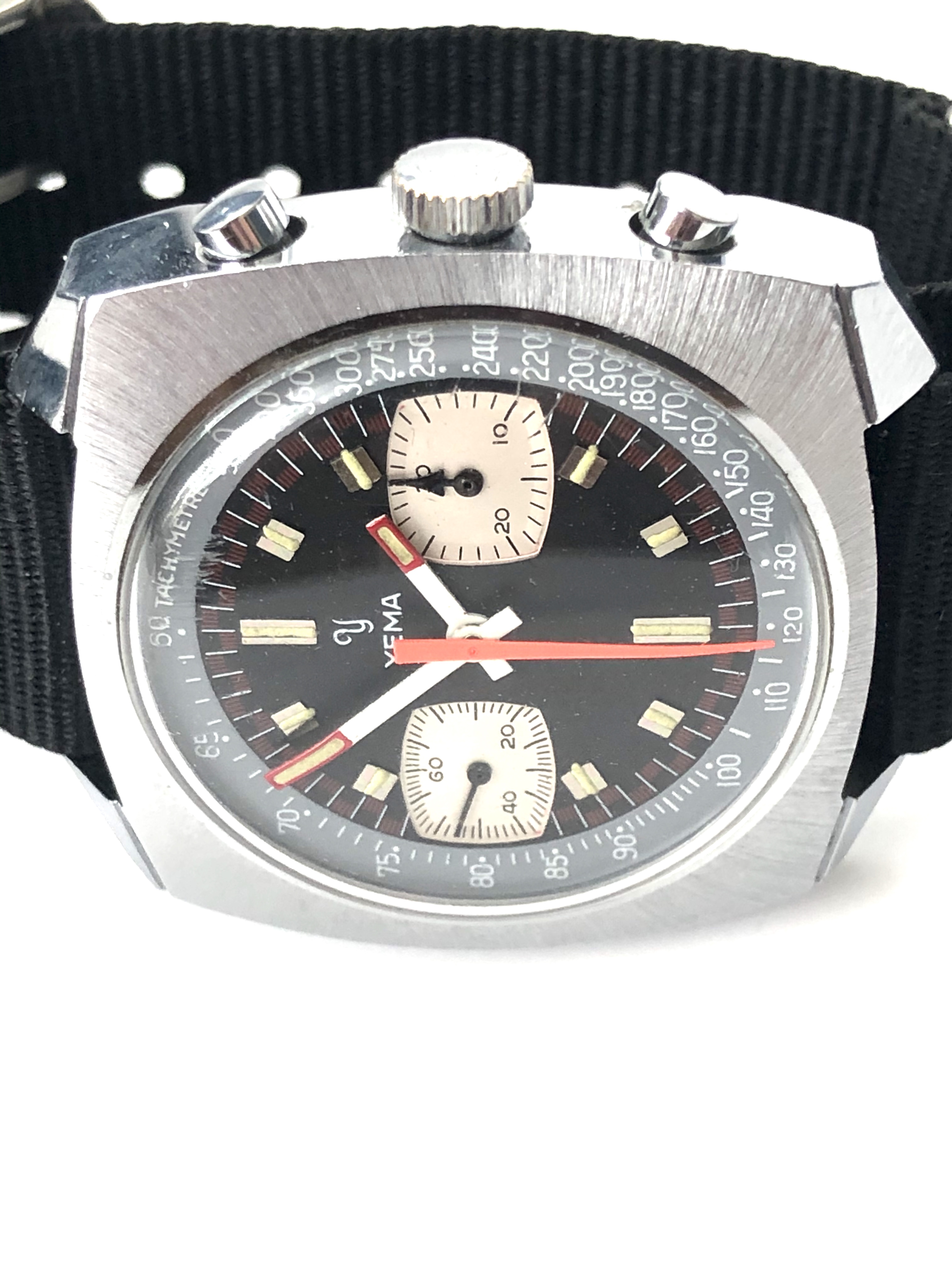 A Rare Find Vintage Yema Panda Dial Chronograph In Amazing Condition - Image 11 of 11