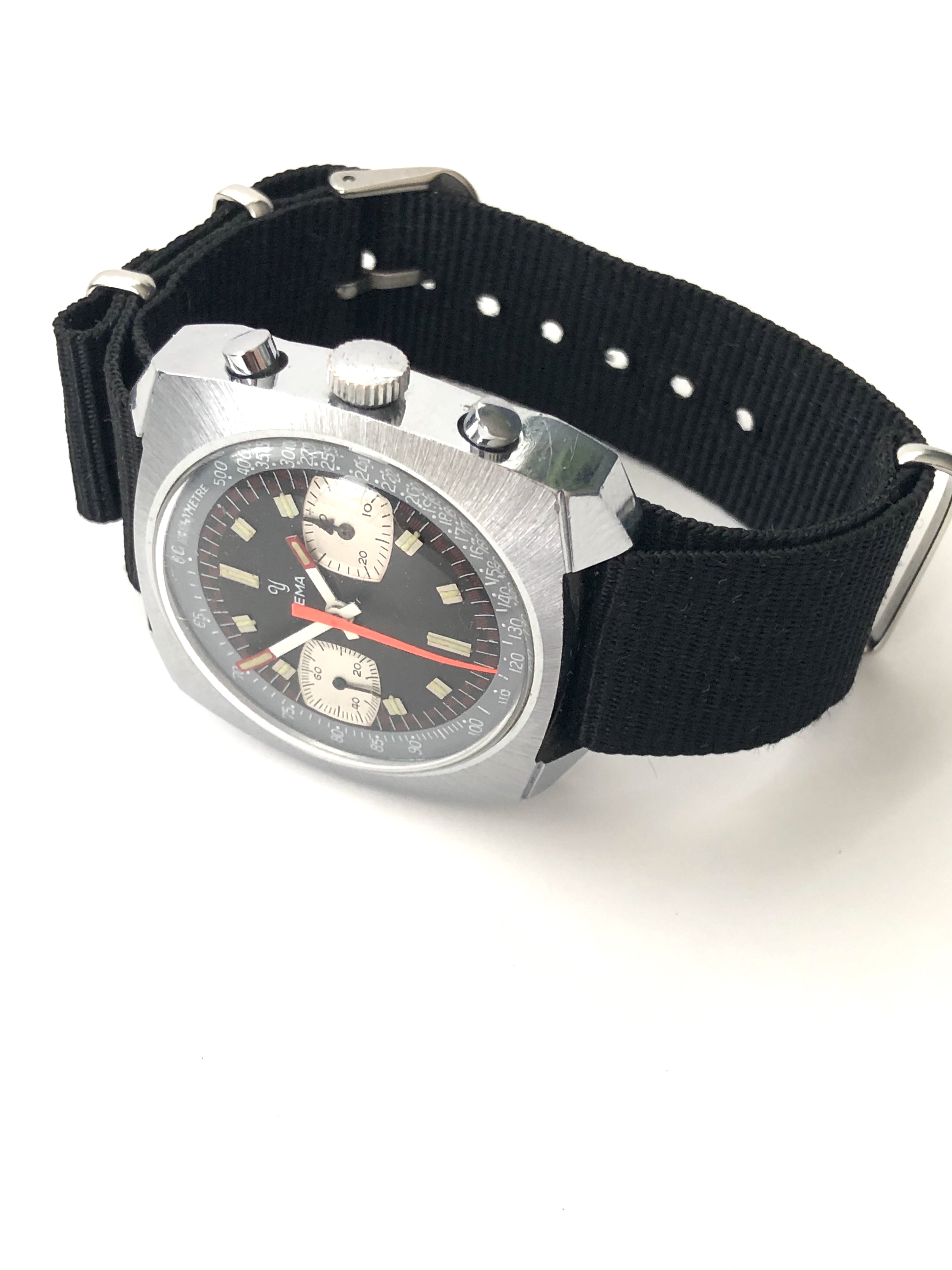 A Rare Find Vintage Yema Panda Dial Chronograph In Amazing Condition - Image 8 of 11