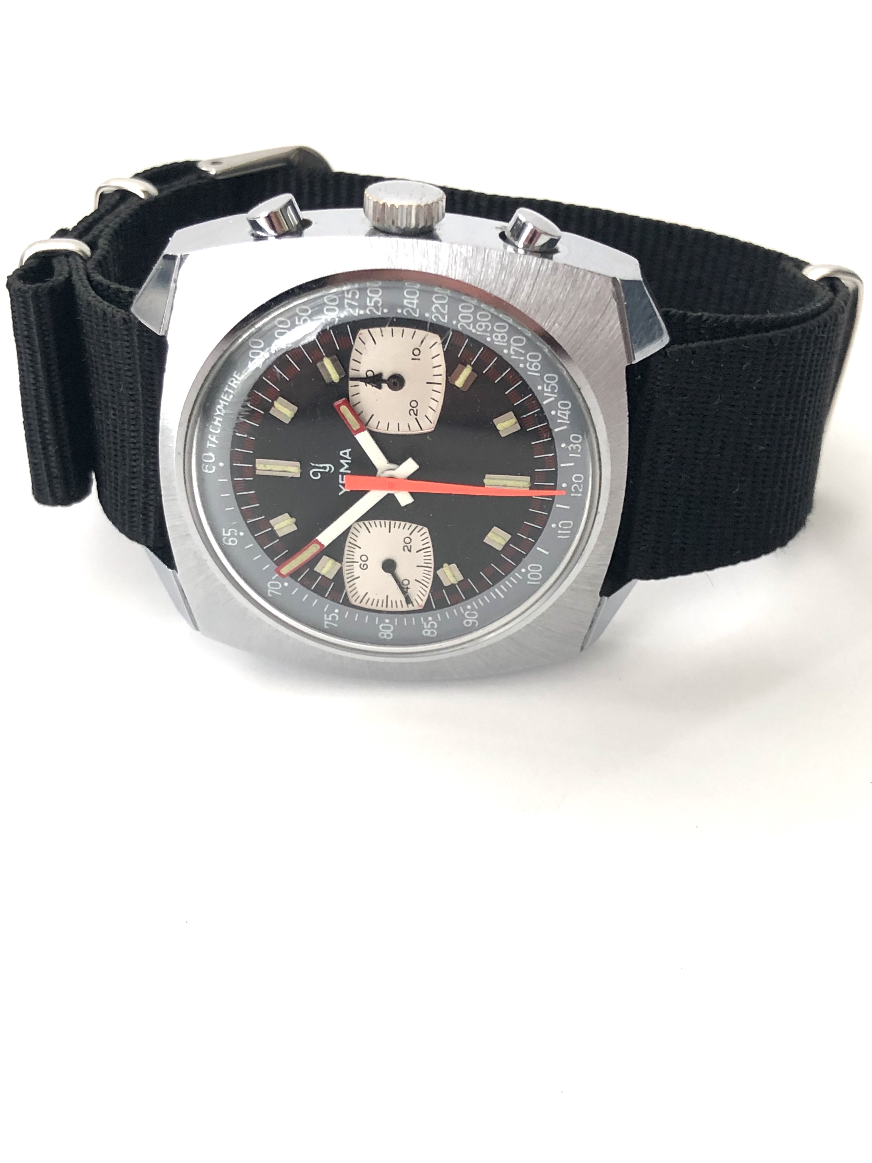 A Rare Find Vintage Yema Panda Dial Chronograph In Amazing Condition - Image 6 of 11