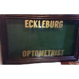 Eckleberg Optometrists Mahogany Display Cabinet Circa 1920