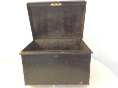 Vintage Metal Deeds Strong Box, Circa 1910