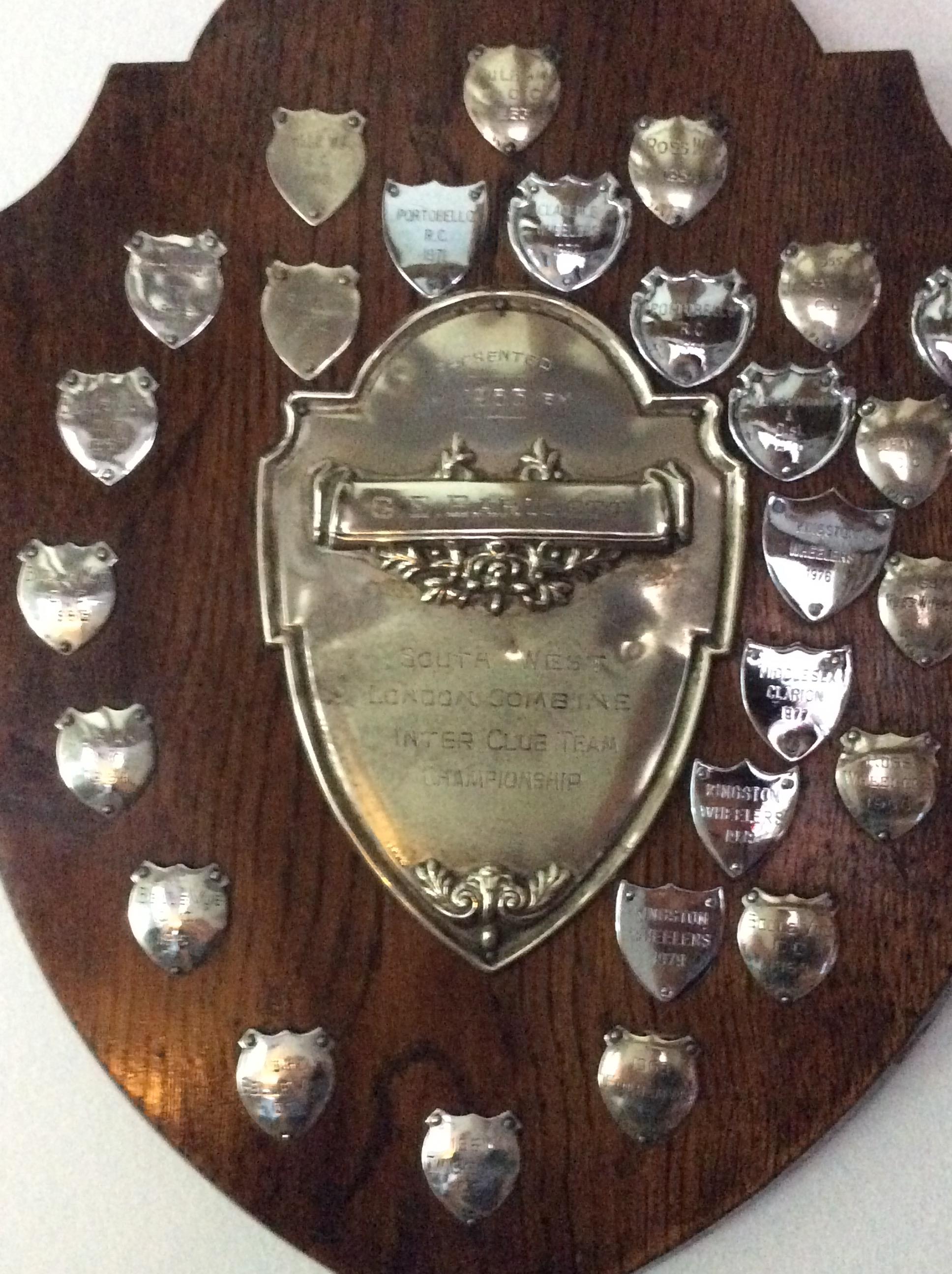 Large 1953 London Cycling Trophy Shield - Image 4 of 8