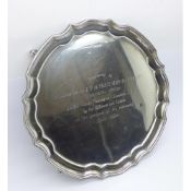 Stunning Sterling Silver RAF Salver - 1964