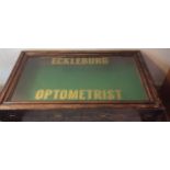 Eckleberg Optometrists Mahogany Display Cabinet Circa 1920