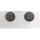 1887 & 1918 MAUNDY SILVER 3 PENCE COINS