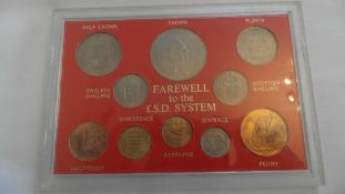 1965 FAREWELL TO THE £SD SYSTEM, PRE DECIMAL 10 COIN SET