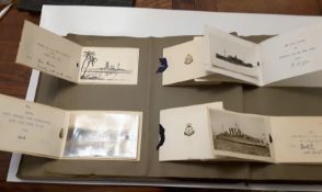 COLLECTORS SCRAP ALBUM OF CHRISTMAS CARDS FROM ALL NAVY SHIPS