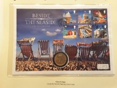 GB COIN FIRST DAY COVER - BESIDE THE SEASIDE.
