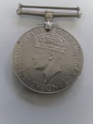 INDIAN SILVER WAR SERVICE MEDAL 1939-1945