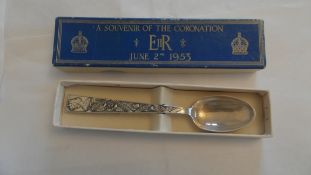 SOUVENIR SPOON OF ELIZABETH II CORONATION