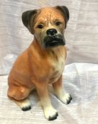 GORGEOUS VINTAGE KINGSTON POTTERY LARGE BOXER DOG FIGURINE