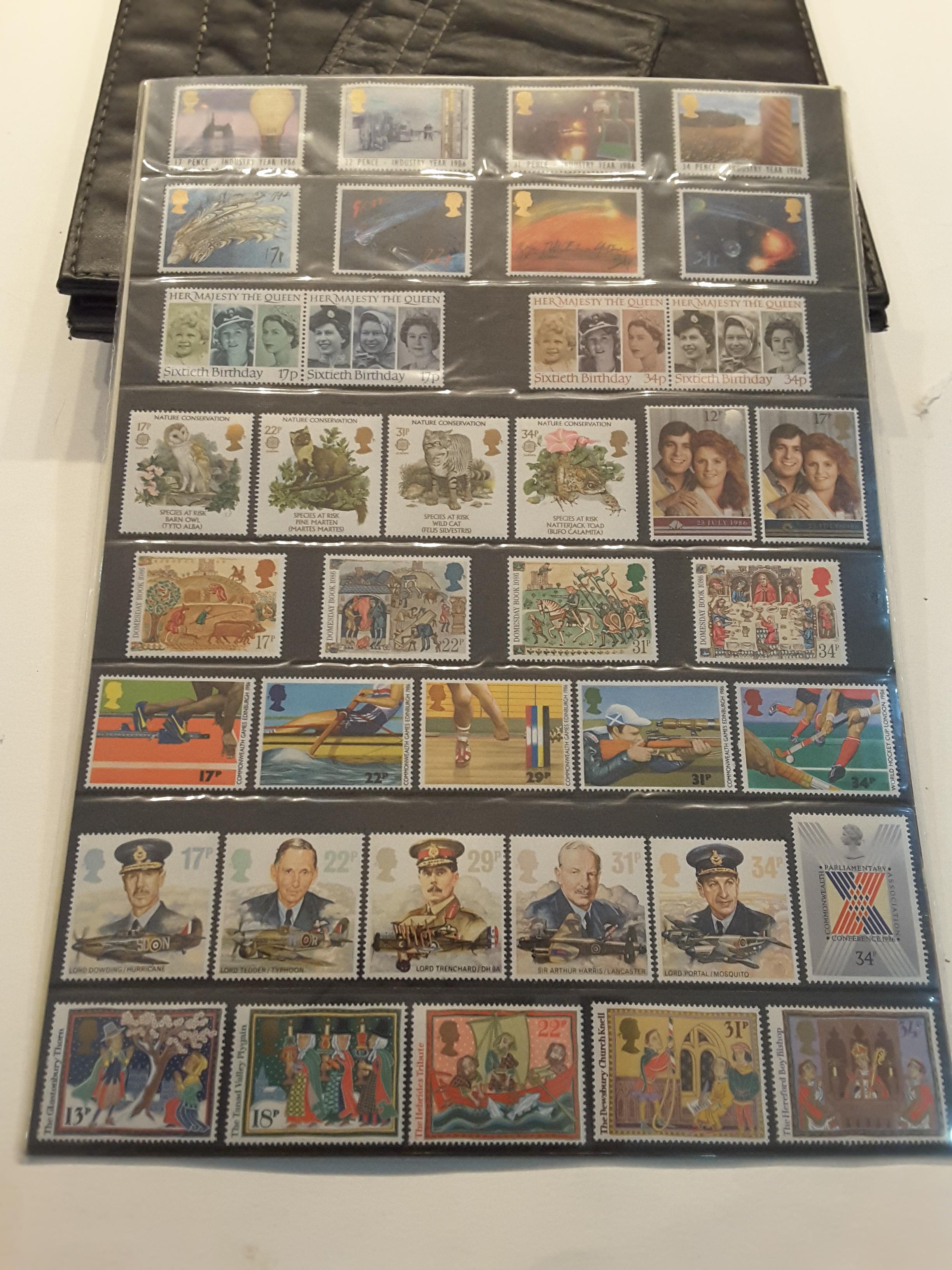 1986 COLLECTORS YEAR PACK OF ROYAL MAIL STAMPS