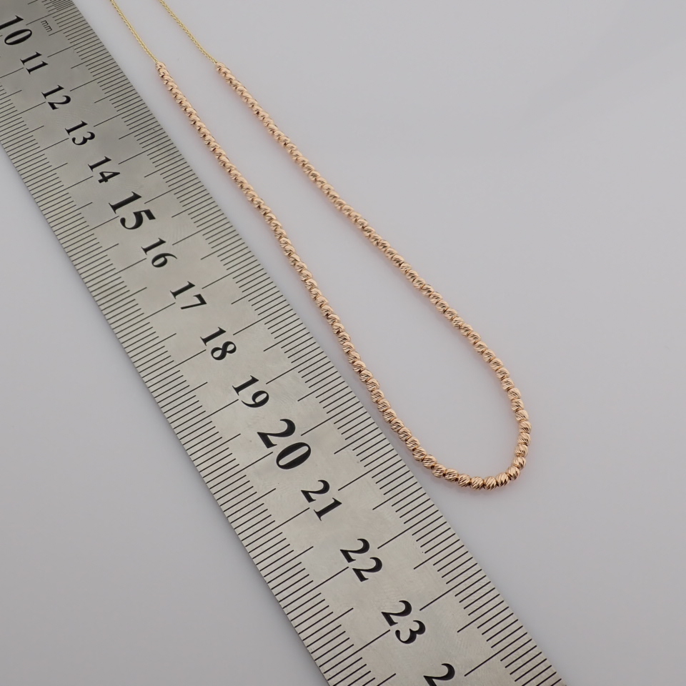 44 cm (17.3 in) Italian Beat Dorica Necklace. In 14K Rose/Pink Gold - Image 2 of 10