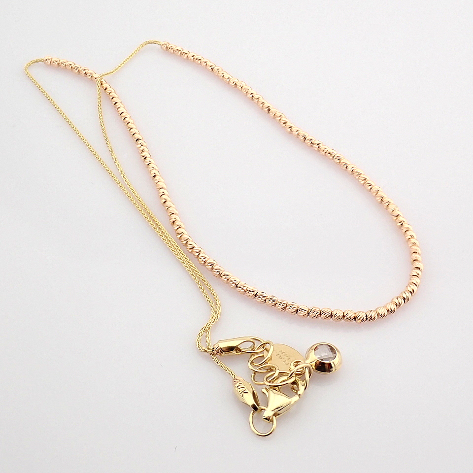 44 cm (17.3 in) Italian Beat Dorica Necklace. In 14K Rose/Pink Gold - Image 5 of 10