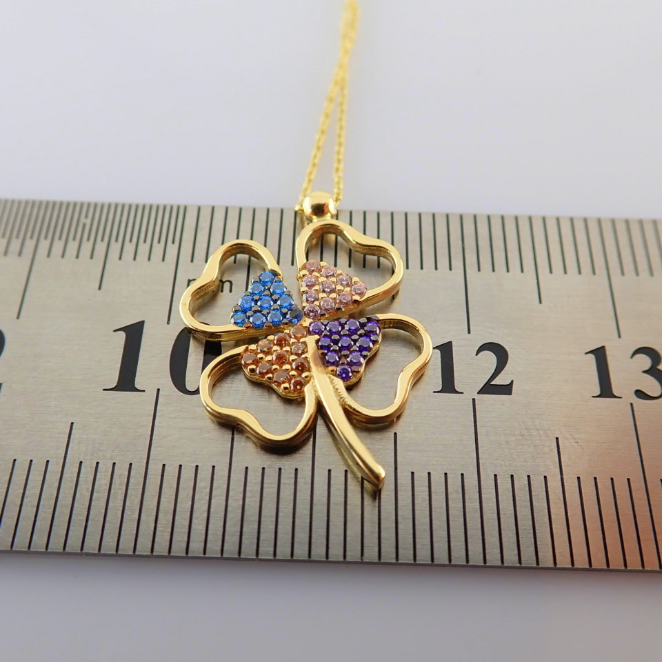 46 cm (18.1 in) Pendant. In 14K Yellow Gold - Image 2 of 4