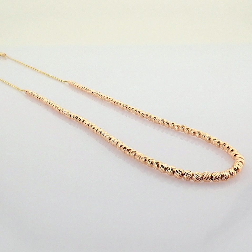 44 cm (17.3 in) Italian Beat Dorica Necklace. In 14K Rose/Pink Gold - Image 3 of 10