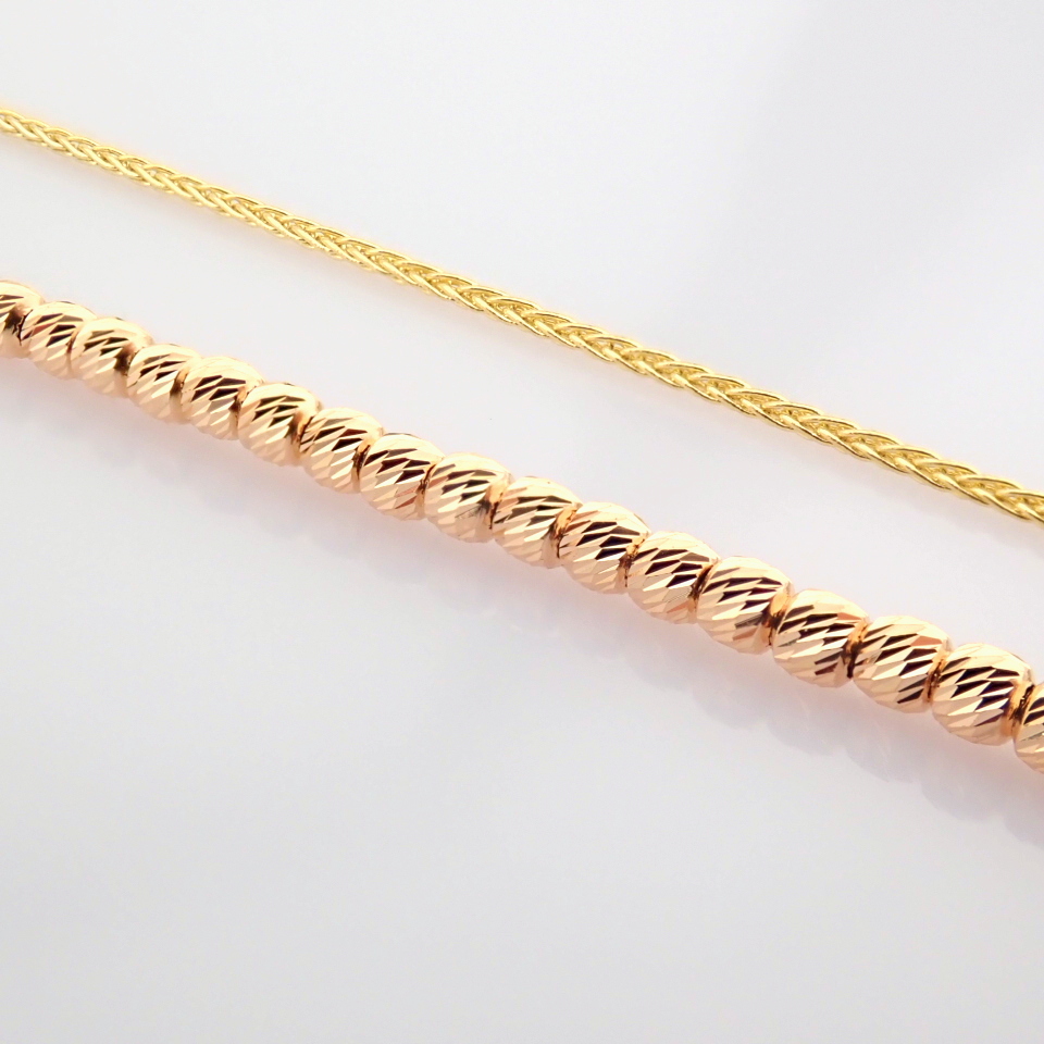 44 cm (17.3 in) Italian Beat Dorica Necklace. In 14K Rose/Pink Gold - Image 6 of 10