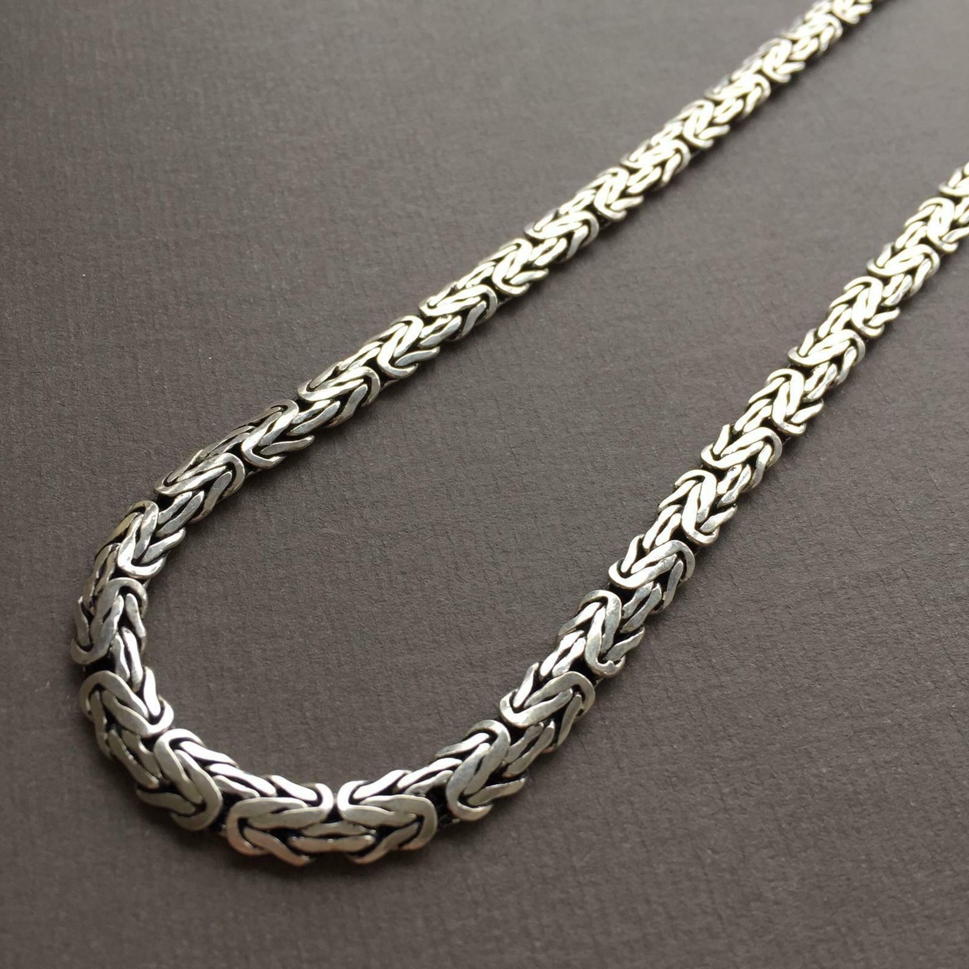 65 Cm / 26 In Men's Bali King Byzantine Chain Necklace 925 Sterling Silver