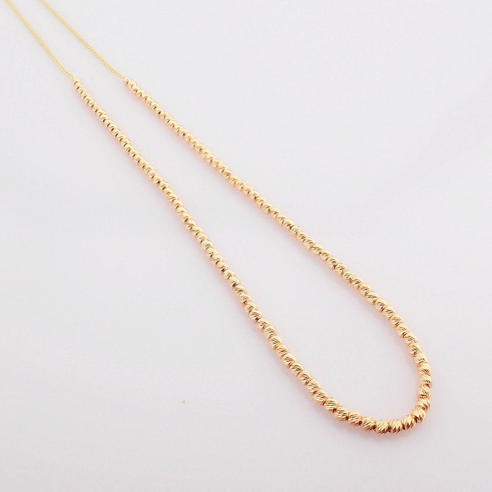 44 cm (17.3 in) Italian Beat Dorica Necklace. In 14K Rose/Pink Gold - Image 9 of 10