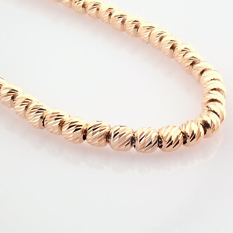 44 cm (17.3 in) Italian Beat Dorica Necklace. In 14K Rose/Pink Gold - Image 4 of 10