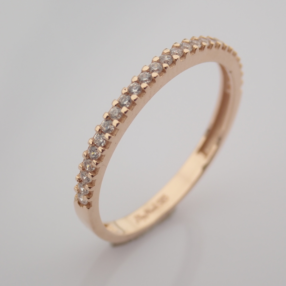 14K Rose/Pink Gold Ring - Swarovski Zirconia . - Image 2 of 4