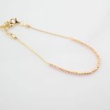 20 cm (7.9 in) Italian Beat Dorica Bracelet. In 14K Rose/Pink Gold