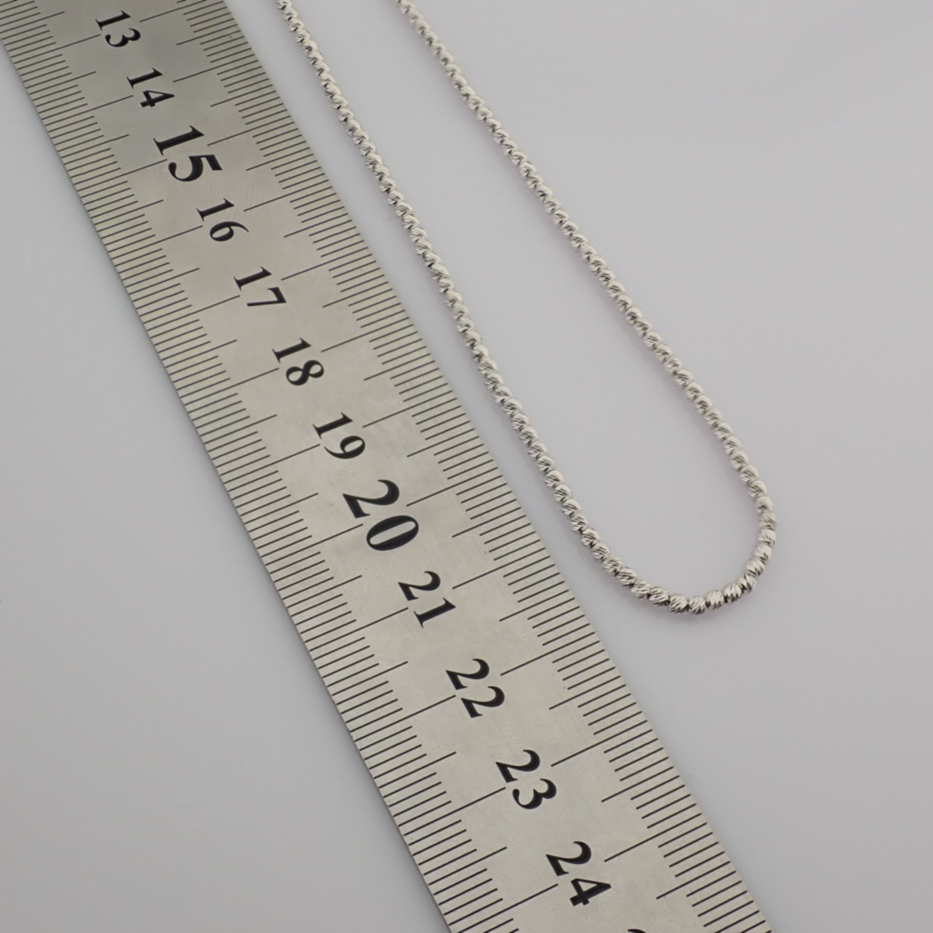 45 cm (17.7 in) Italian Beat Dorica Necklace. In 14K White Gold - Image 10 of 10