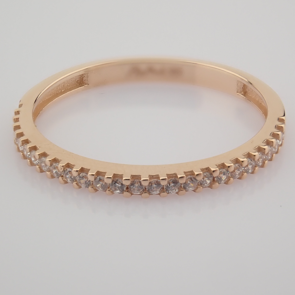 14K Rose/Pink Gold Ring - Swarovski Zirconia . - Image 3 of 4