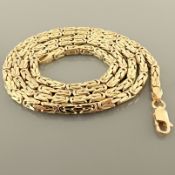 62 cm (24.4 in) Byzantine Chain Necklace. In 14K Yellow Gold