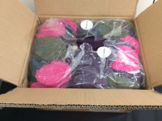 new stock 24 pairs of indoor slippers with pom-poms