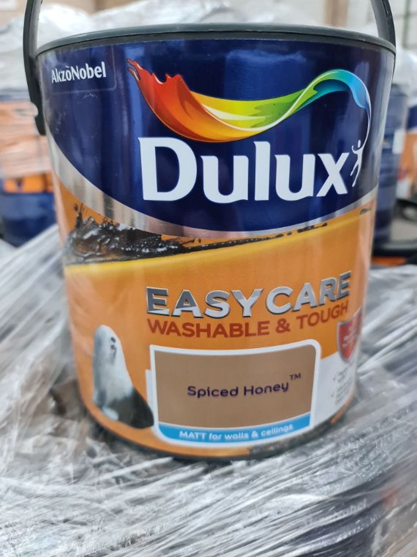 (WG7) Pallet To Contain 55 x New Sealed 2.5L Dulux Easy Care Washable & Touch Spiced Honey Pai...