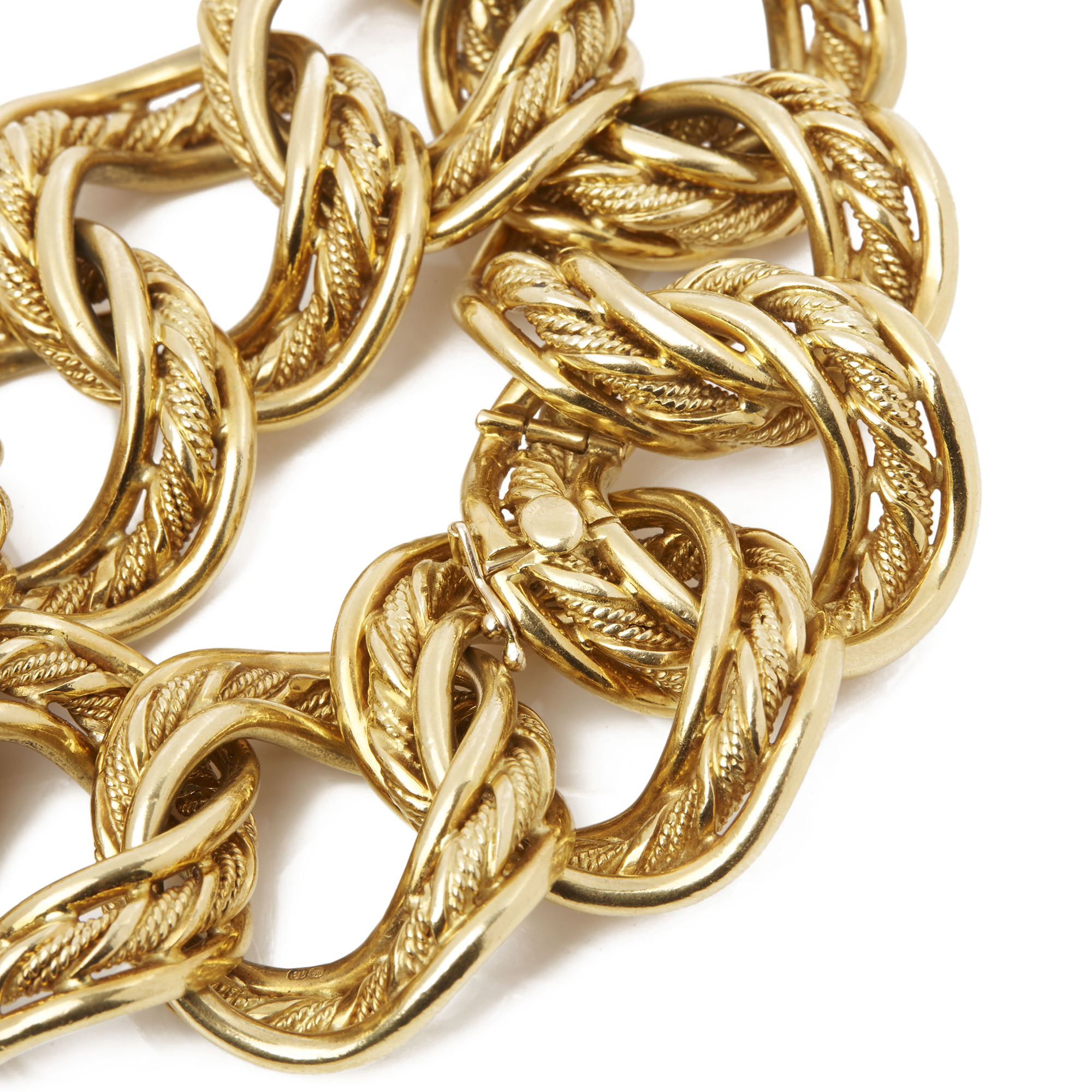 Kutchinsky 18k Yellow Gold 1960's Heavy Link Vintage Bracelet - Image 6 of 8