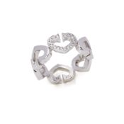 Cartier  18ct White Gold Hearts and Symbols Ring