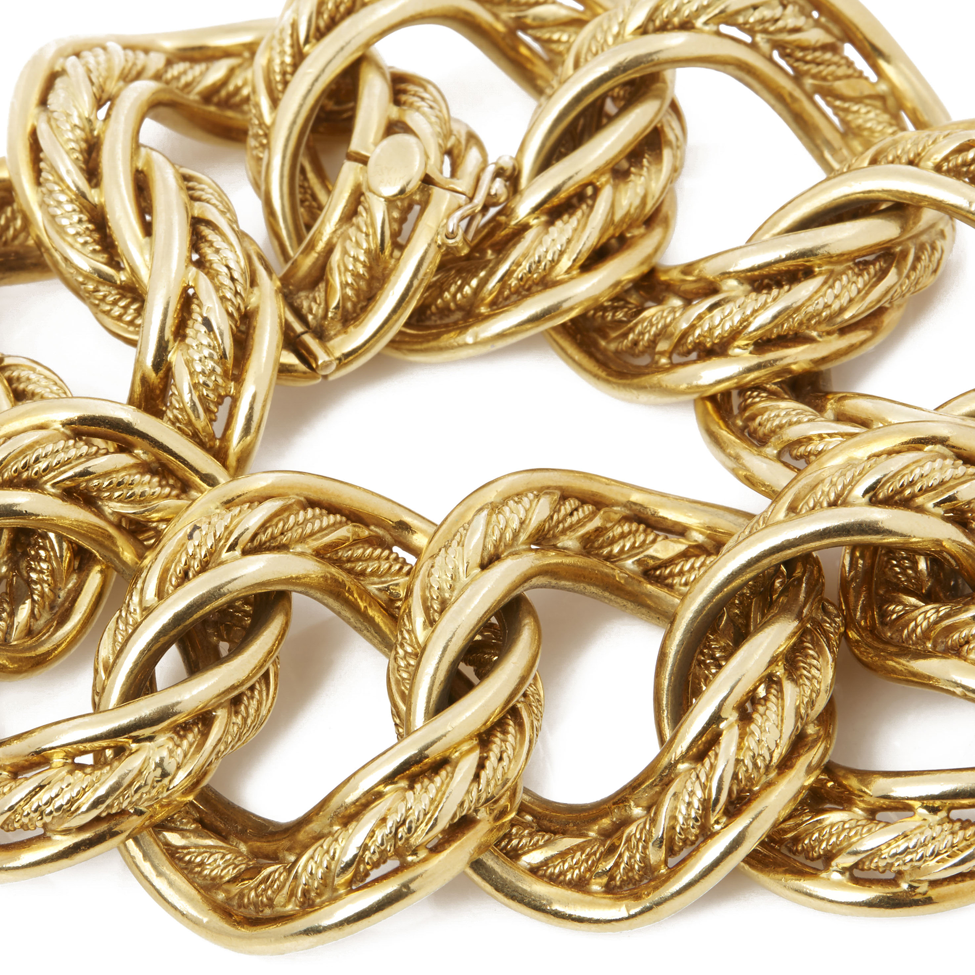 Kutchinsky 18k Yellow Gold 1960's Heavy Link Vintage Bracelet - Image 7 of 8