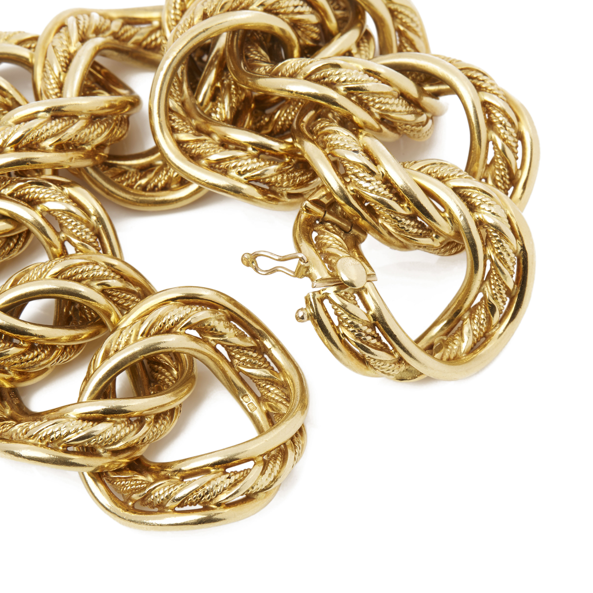 Kutchinsky 18k Yellow Gold 1960's Heavy Link Vintage Bracelet - Image 5 of 8