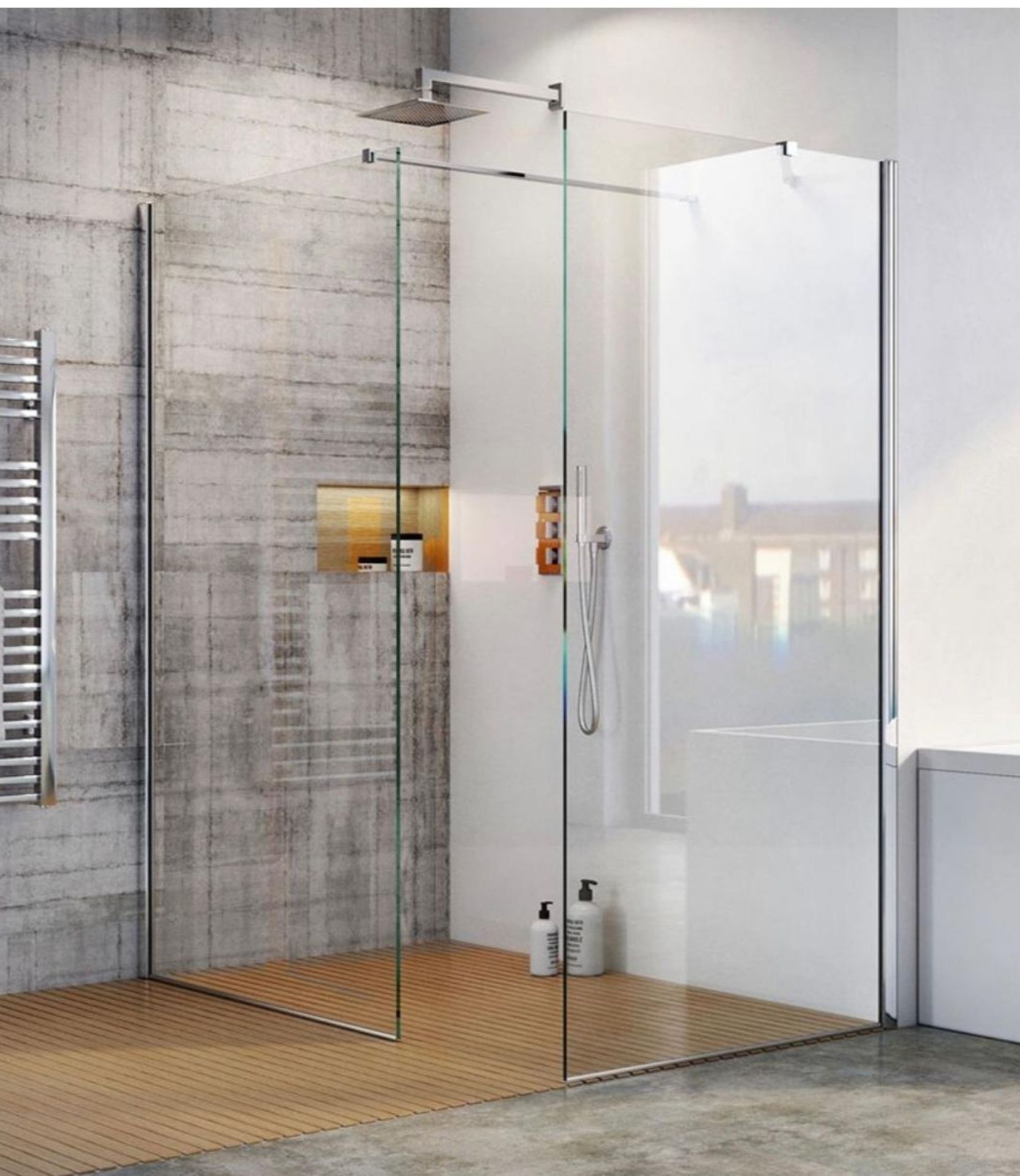 900mm Walk-In Shower Glass RRP £259